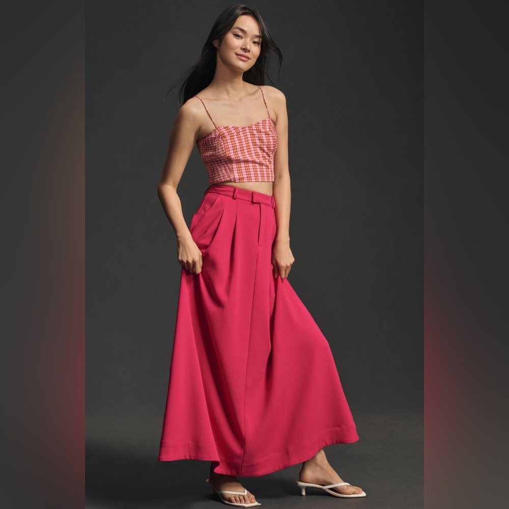 Anthropologie Pink Maxi Skirt